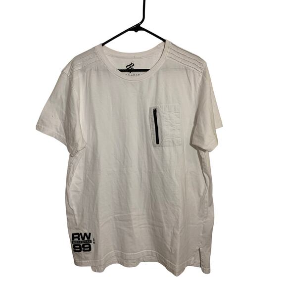Vtg Rocawear White and Black Mens  Short Sleeve T Shirt Sz Large Logo 99 - Picture 1 of 7